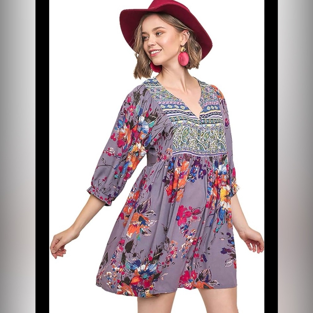 Umgee Twirly Girl Boho Dress